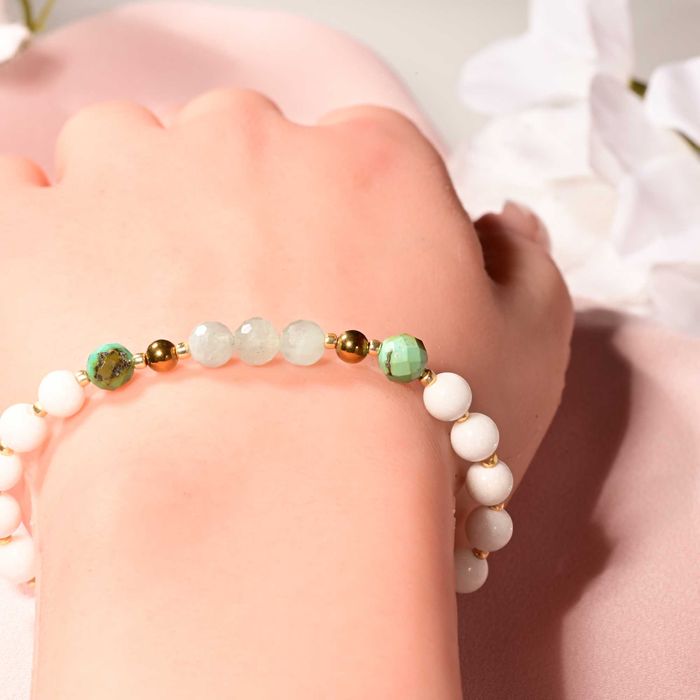 Bransoletka Akwamaryn, Turkus, Jadeit Wodnik, Ryby, Bliźnięta, Byk