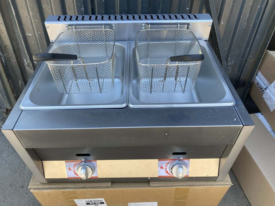 Frytkownica gazowa gastronomiczna 2x6l nieużywana