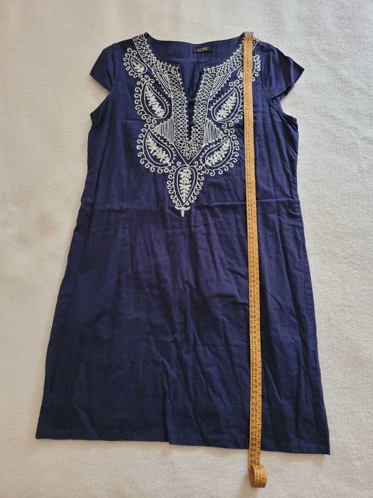 Vestido azul, October, 38/M, em muito bom estado