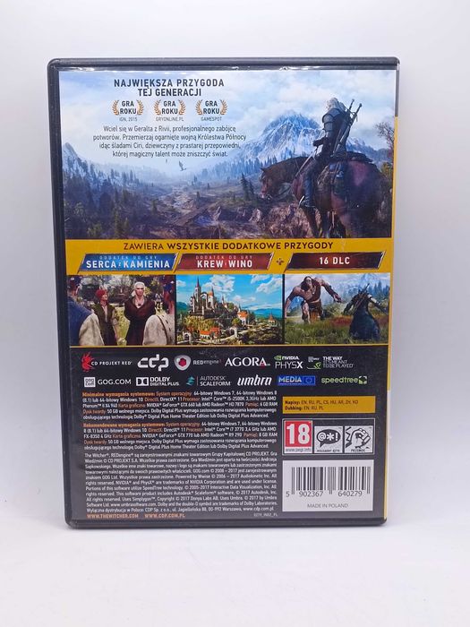 Gra Wiedźmin III Dziki Gon Pl Edycja Gry R. 6CD Na Pc DVD Rom 49/12/24