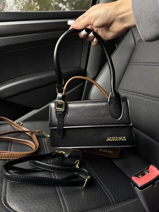 Сумка Jacquemus Le Chiquito Long Boucle Black. Сумка жакмюс