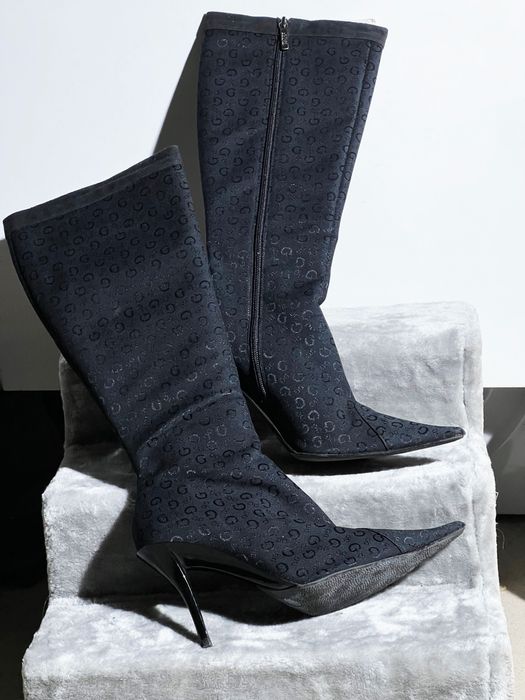 Botas Salto Alto GUESS Mulher (Preto com logos) 40