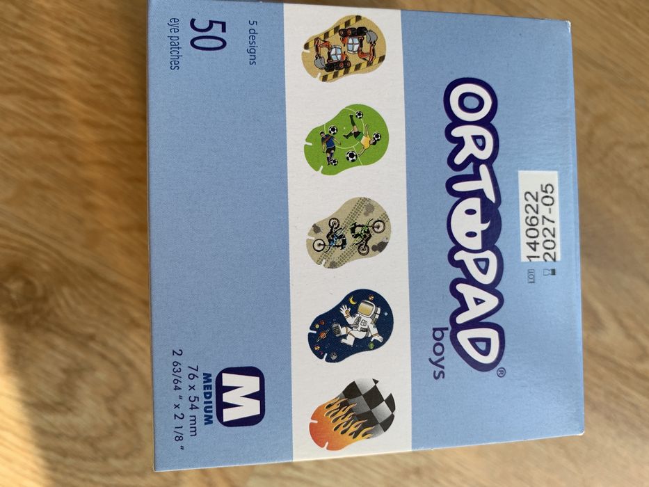 Pensos oculares para oclusão Ortopad