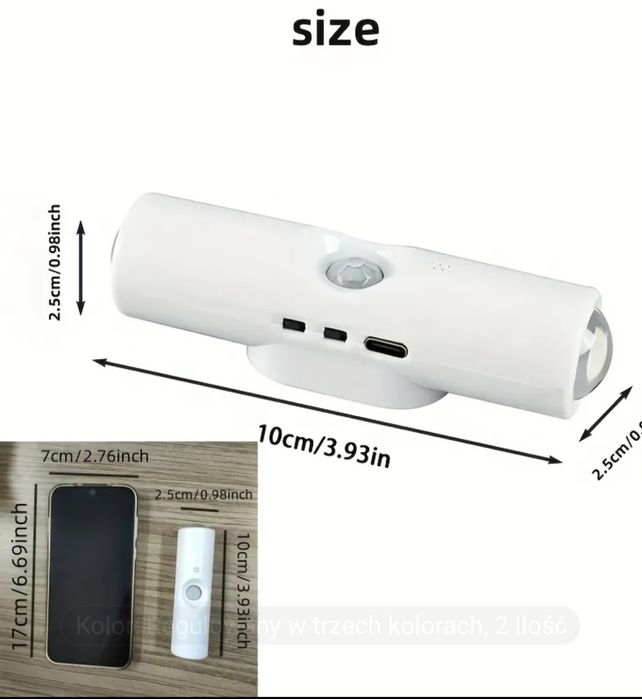 Zestaw 5 szt. LED Lampka Ścienna z Czujnikiem Ruchu