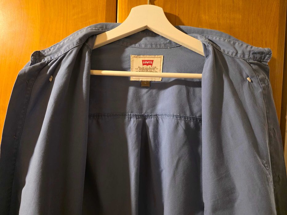 Koszula Levi’s męska niebieska casual | bawełna | L
