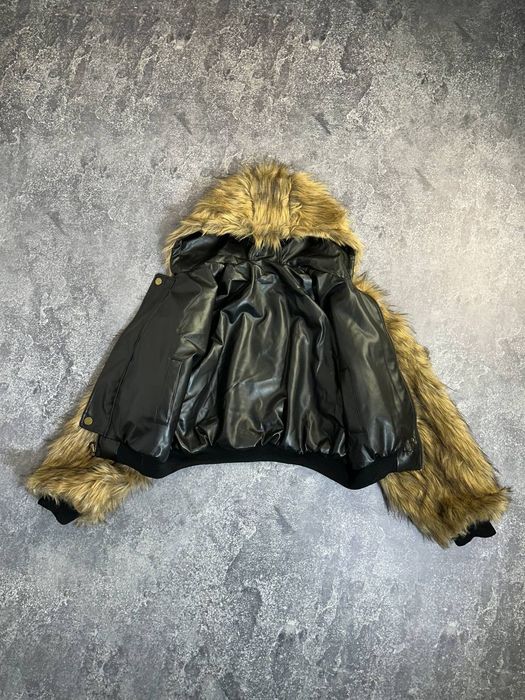Бомбер ДВУХСТОРОННІЙ кожаный куртка шуба мехом opium archive