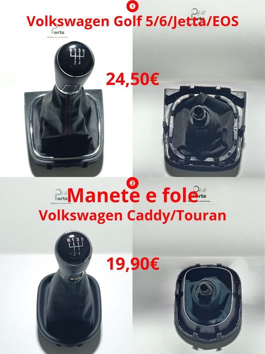 Manete/Moca de velocidades e fole Volkswagen 5v