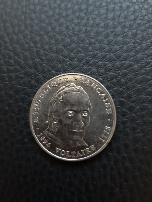 Moneta 5 Franków z roku 1994.Francja.Voltaire.