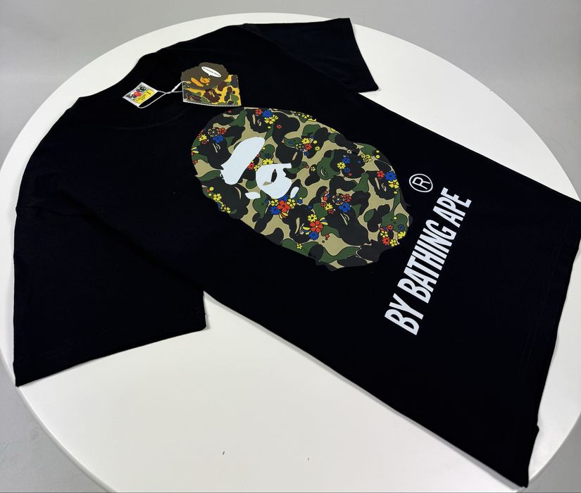 Футболка Bape militaru бейп класична біла та чорна в усіх розмірах є у наявності S M LXL XXL