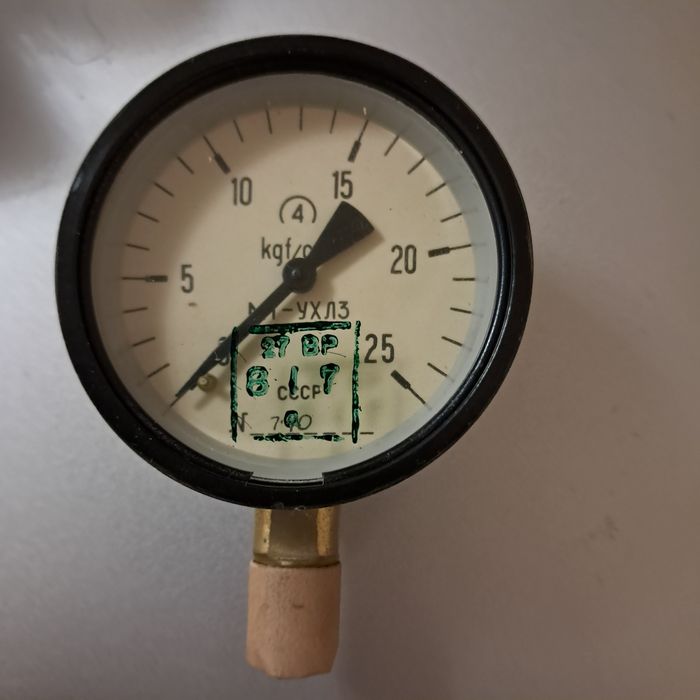 Манометр МТ 0–25 bar СРСР, новий, в упаковці