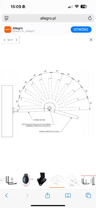 Uchwyt scienny na box, skladany idealny dla thule