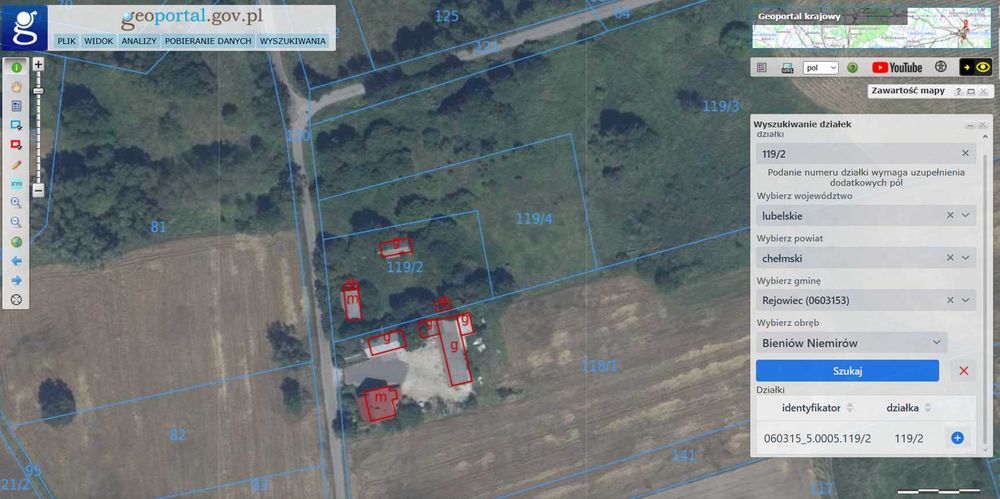 Siedlisko 2098 m² – Niemirów, gmina Rejowiec