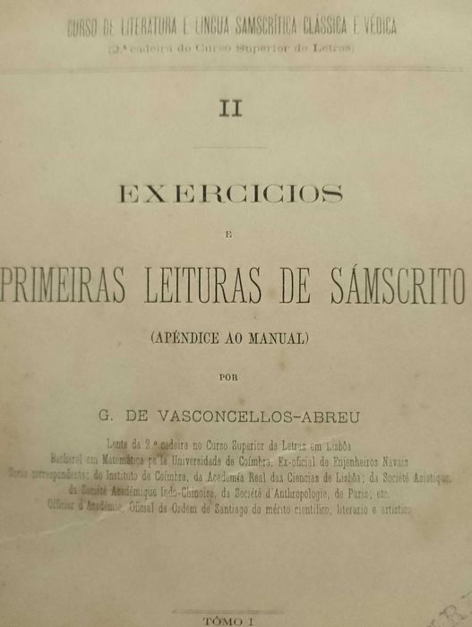 Exercícios e primeiras Leituras de Sânscrito 1889