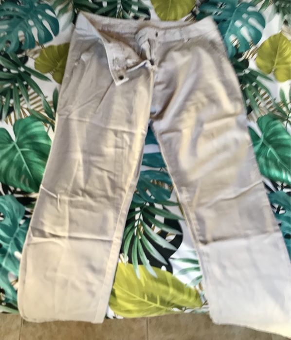 Calças Beje Benetton 38 Mulher