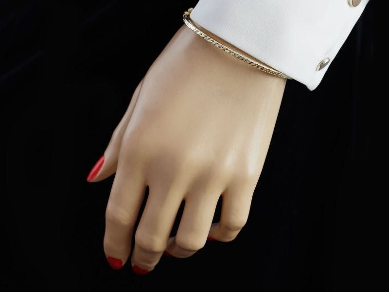 Nowa Bransoletka Złota sztywna koło Bangle próba 585. Sklep