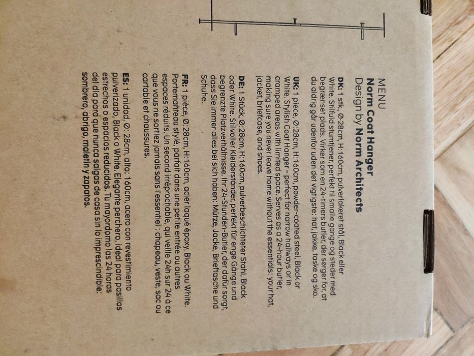 MENU Norm Coat Hanger branco | bengaleiro de pé | *NOVO*