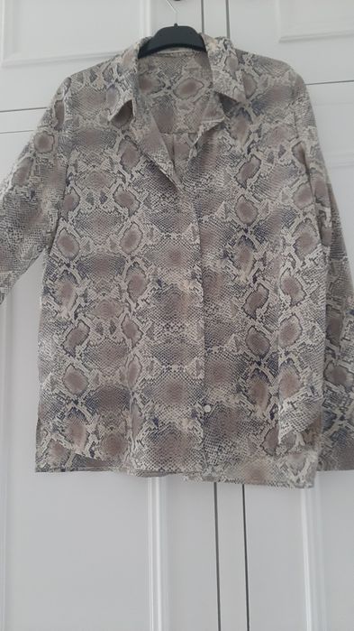 Camisa mango, M cores azul e cinza