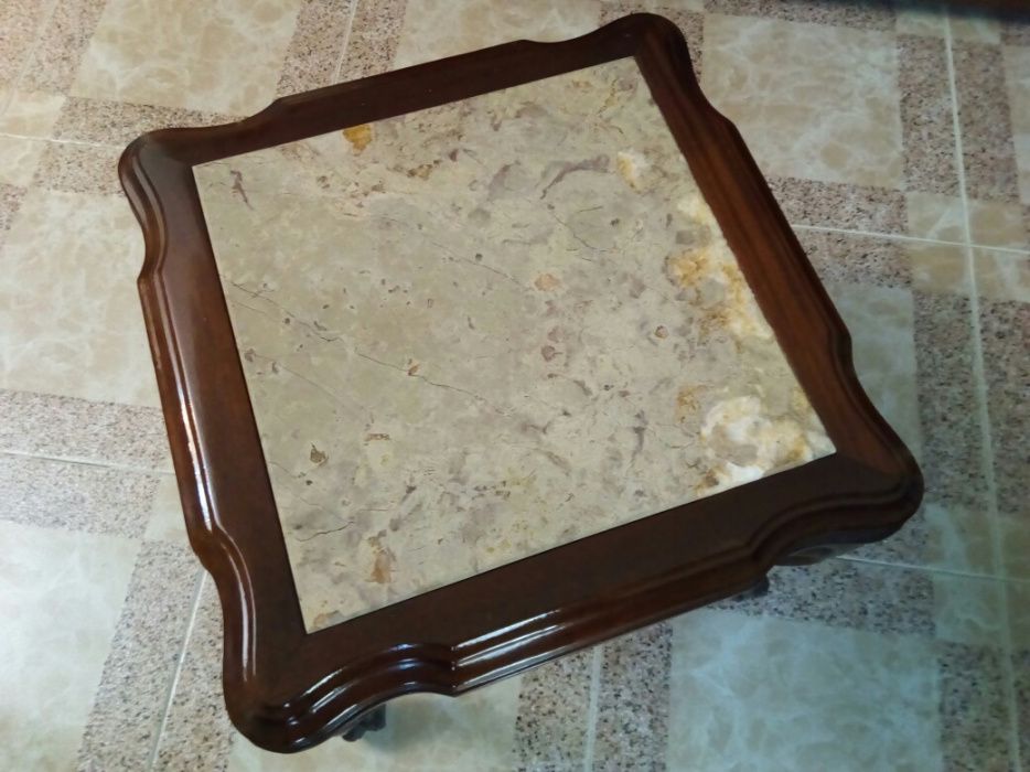 Low table, mahogany, stone top64551108415233122