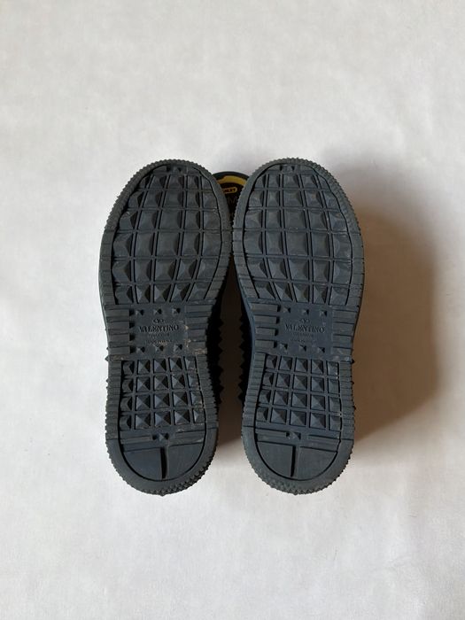 Valentino Rockstud Basket Low Leather/Denim Sneakers Shoes кроссовки кеды сникерсы с шипами валентино