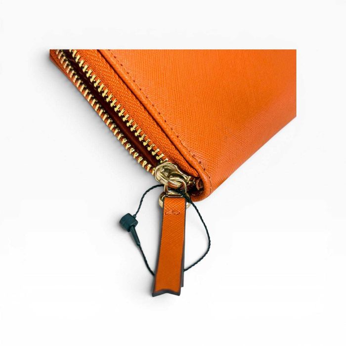 Carteira Mango Touch Laranja c/ Fecho Dourado — Nova