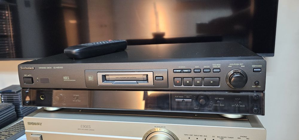 Technics SJ-MD150 Mini Disc Deck+oryginalny pilot-bdb stan Buk