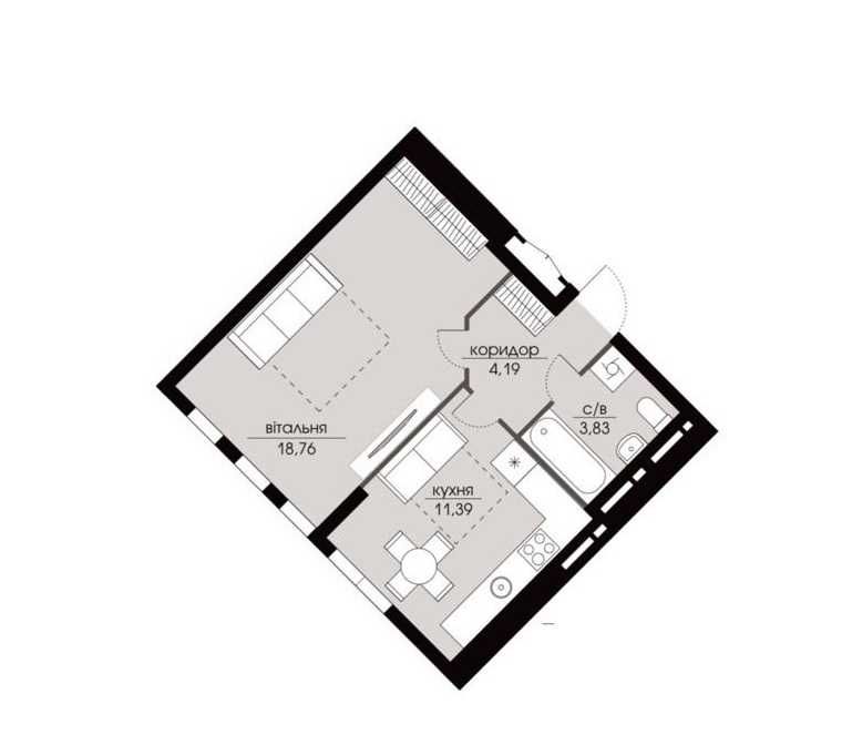 Продаж квартири в ЖК Echo Park, розстрочка