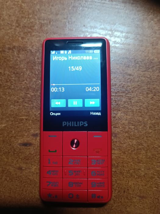 Телефон Philips Xenium Red E169 Dual Sim + microSD