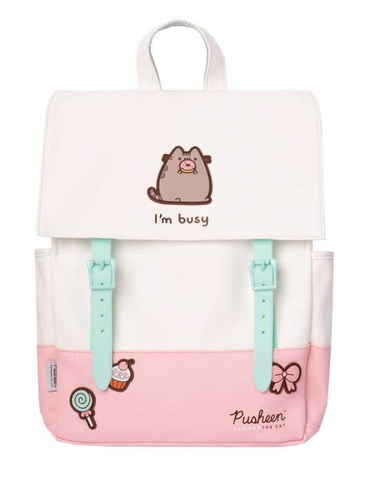 Pusheen biały plecak tornister szkolny kot z kotem