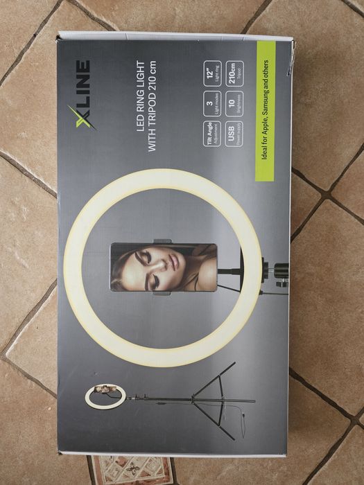 Lampa pierścieniowa LED USB ze statywem 210 cm