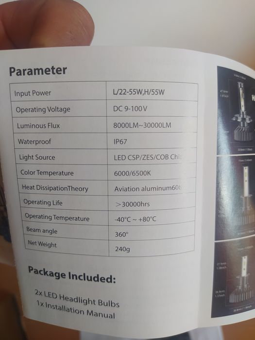 Lâmpadas Led H3 Can-bus Novas