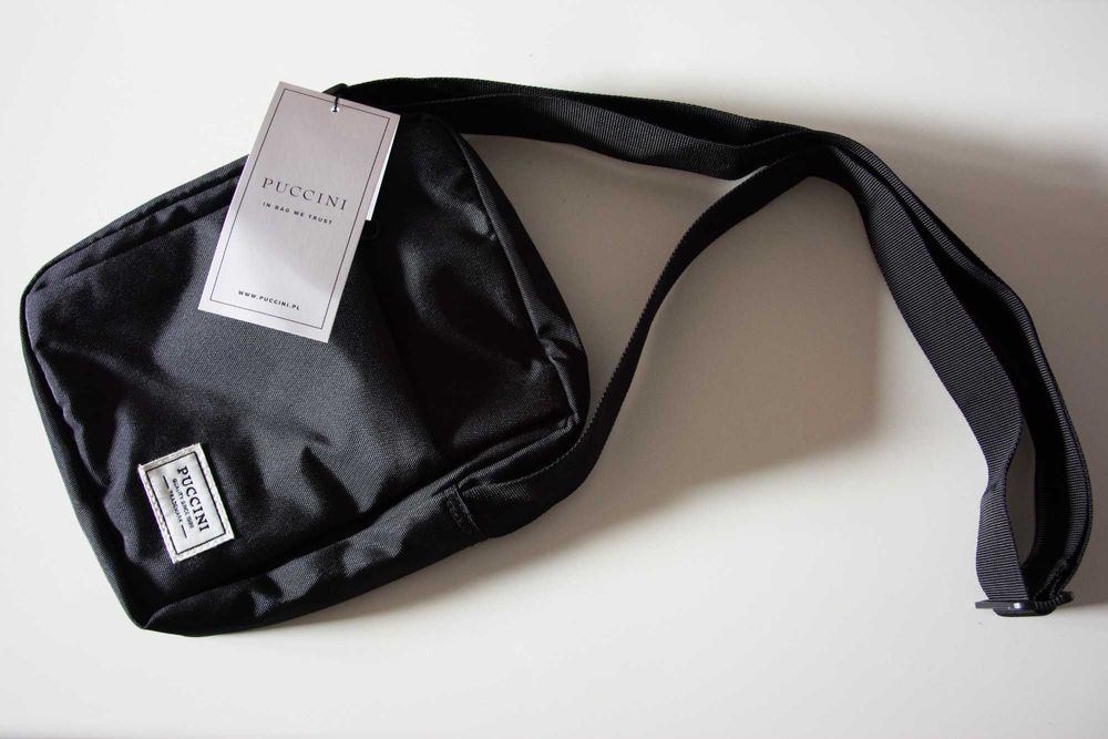 Saszetka męska / Nerka Puccini BM2027 Czarna
