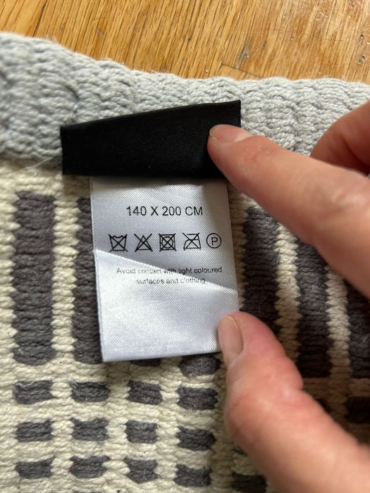 Tapete em algodao azul cinzento Habitat