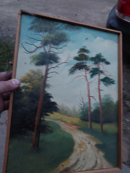 Obraz na płótnie malowany z dedyakcjią