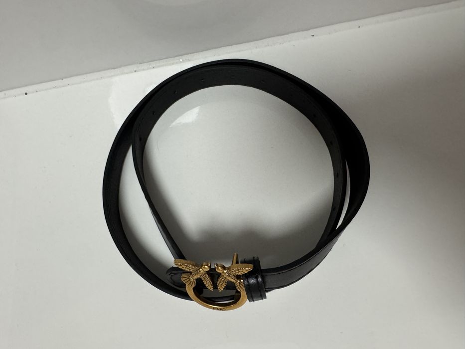 Pinko pasek S  ptaszki nowy zloty