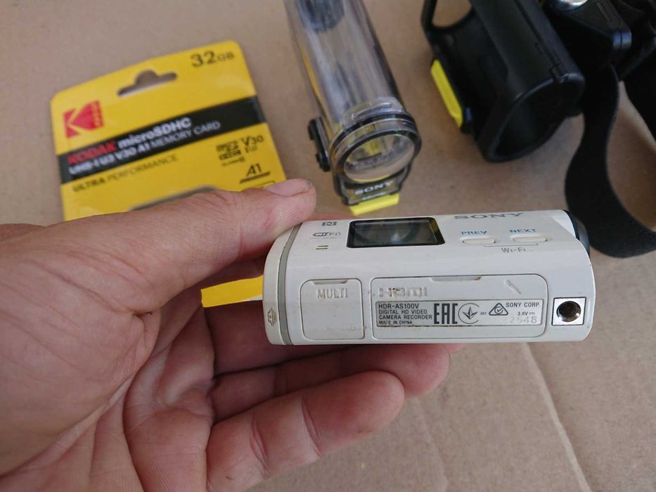 Екшен Камера Sony HDR AS-100V Бокс Крепление на голову