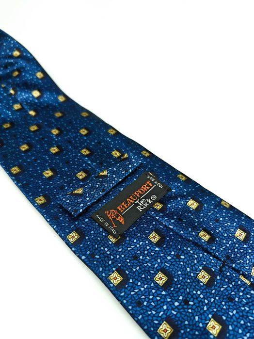 Tie Rack granatowy jedwabny krawat paz123