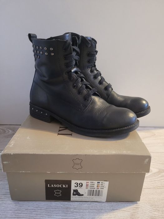 Skórzane botki Lasocki r. 39