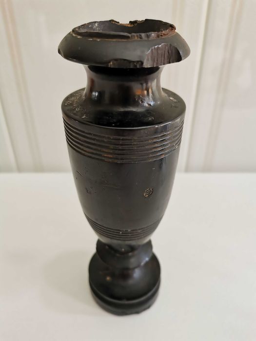 3 peças arte africana pau preto