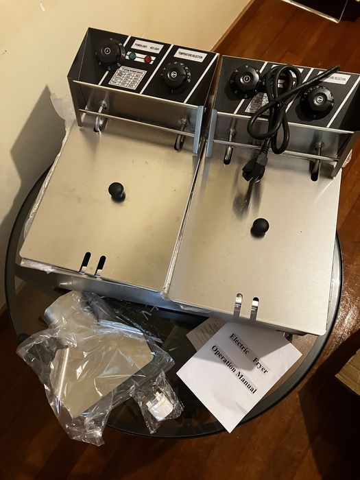 Fritadeira VEVOR Double Deep Fat Fryer Large 5000W