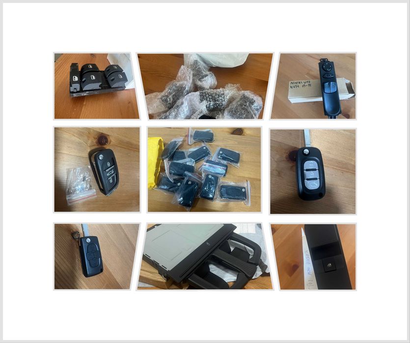 Lote de peças, (Botoes, balastros,.) Tudo novo