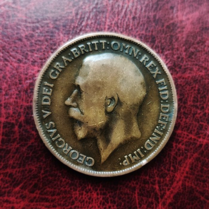 One Penny z 1918 roku - George V - Wielka Brytania