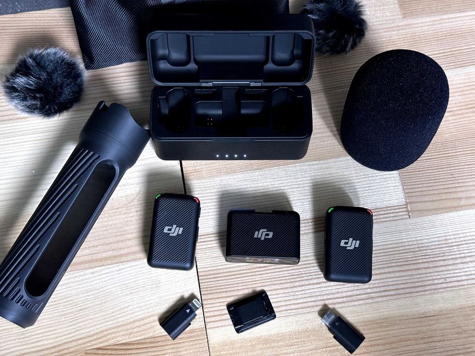 Zestaw mikrofonowy bezprzewodowy DJI MIC + uchwyt do wywiadów FV23%