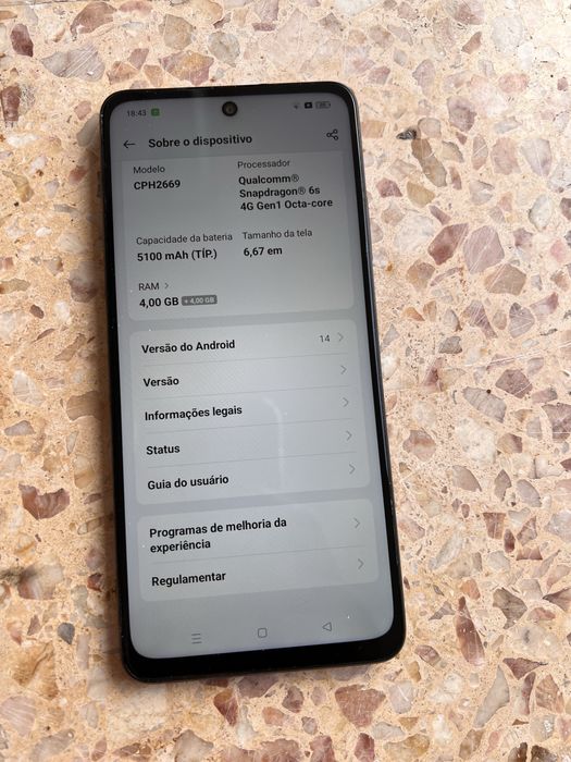 Telemovel oppo semi novo com nota fiscal