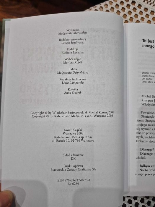 Wywiad z Władysławem Bartoszewskim "Mimo wszystko".