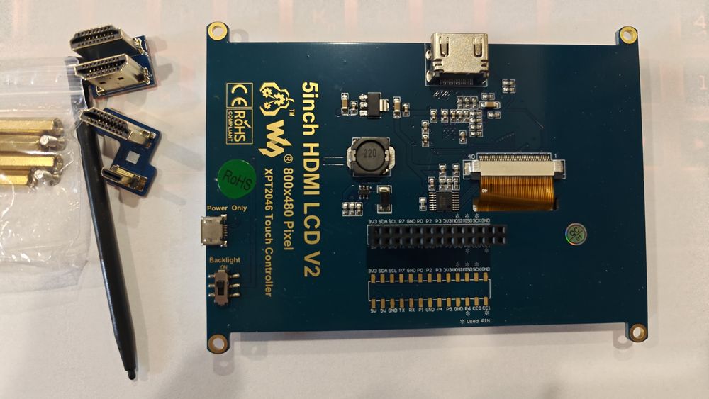 Дисплей для Raspberry Pi 1-4 5" 800х480 сенсор