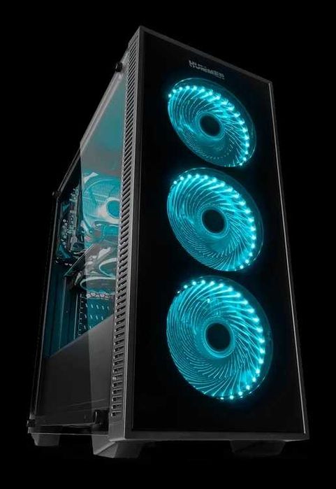 Caixa ATX Nox Hummer TG RGB | Com 3 Ventoinhas RGB