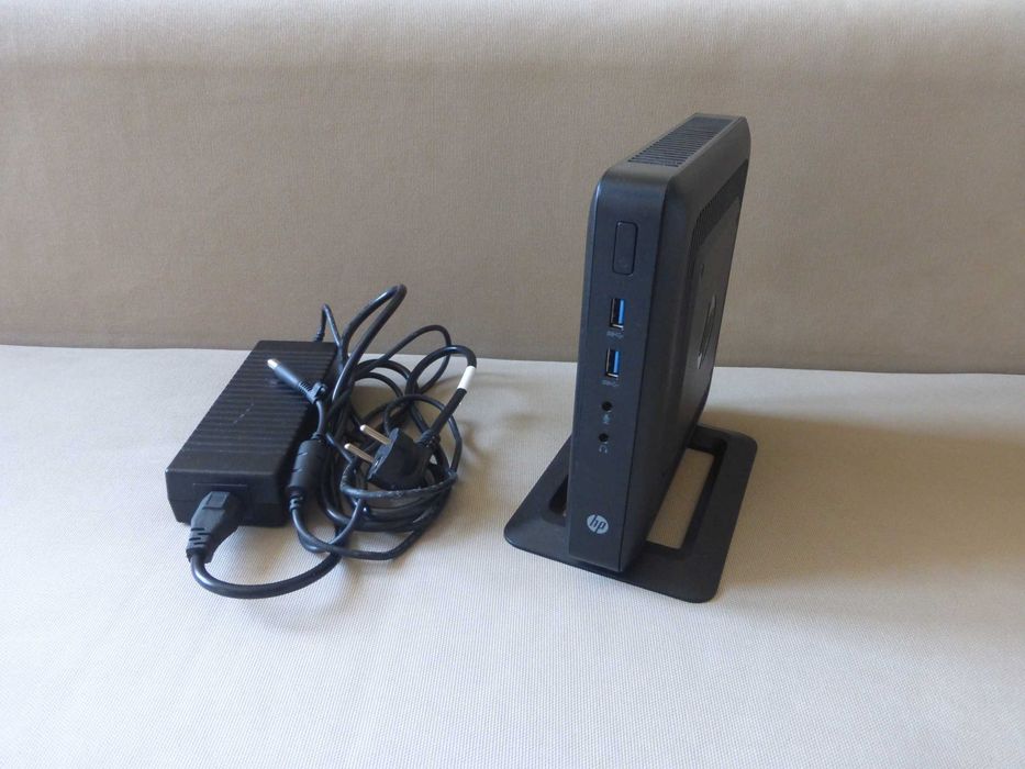 HP t520 AMD GX-212JC 4GB RAM dysk 64GB karta WiFi podstawka zasilacz terminal serwer plików NAS komputer mini PC