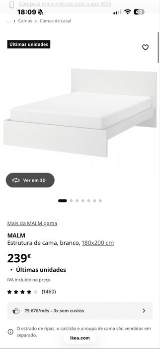 Cama MALM 180x200