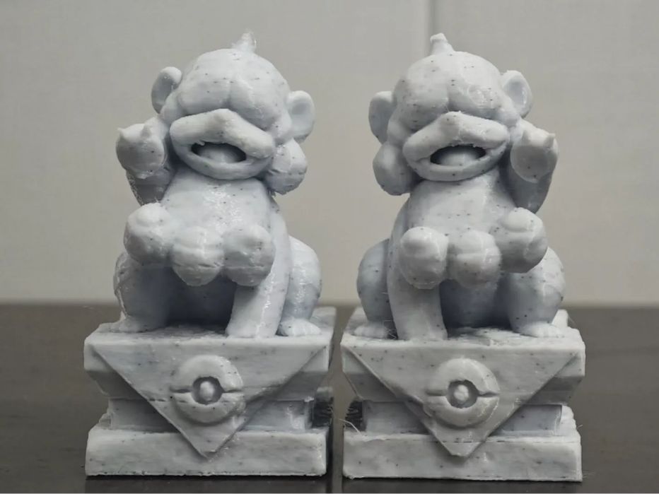 Ornament Gravura Pedra "Hisui Growlithe - Mão da Fortuna"