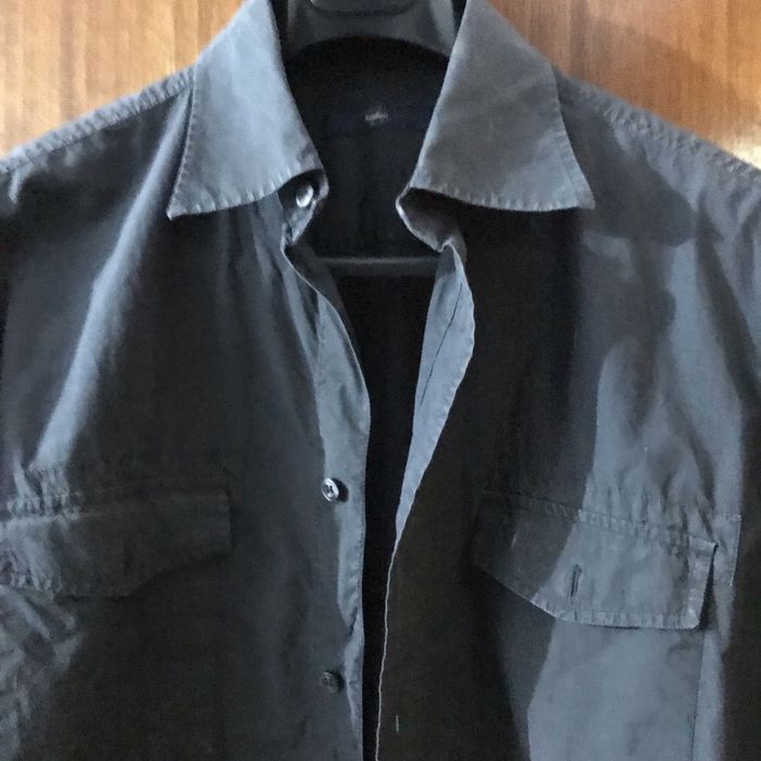Camisa desportiva Zegna Sports preta desbotada